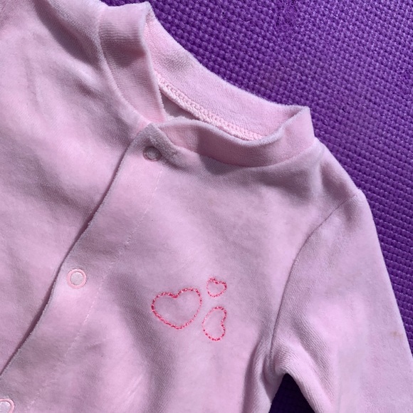 Pink velour Elmo footies - Picture 3 of 5